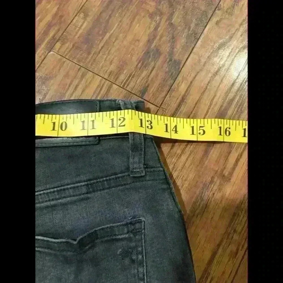 Madewell 10” High Rise Skinny Jeans Black Size 25 Ankle Stretch Denim - Picture 8 of 9